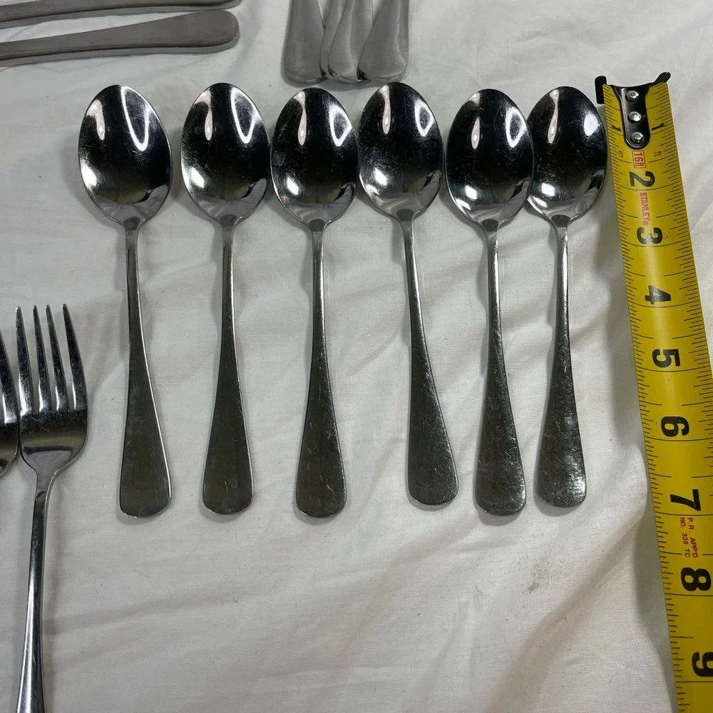 ⭐️Stainless Steel Cutlery Set 35 Pieces, 6 small spoons, 5 small forks